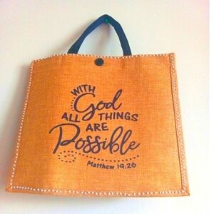 NWT inspirational handbag With A Bible Verse.